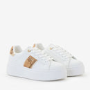 Sneakers Platform 1A Classe Alviero Martini in Eco Nappa Bianca con Banda Geo Classic 1300