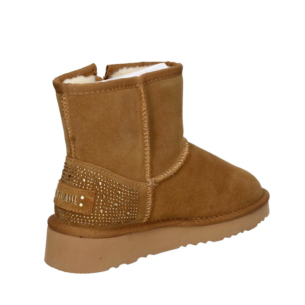 Stivaletti Imbottiti 1A Classe Alviero Martini in Pelle Scamosciata color Cammello 1324