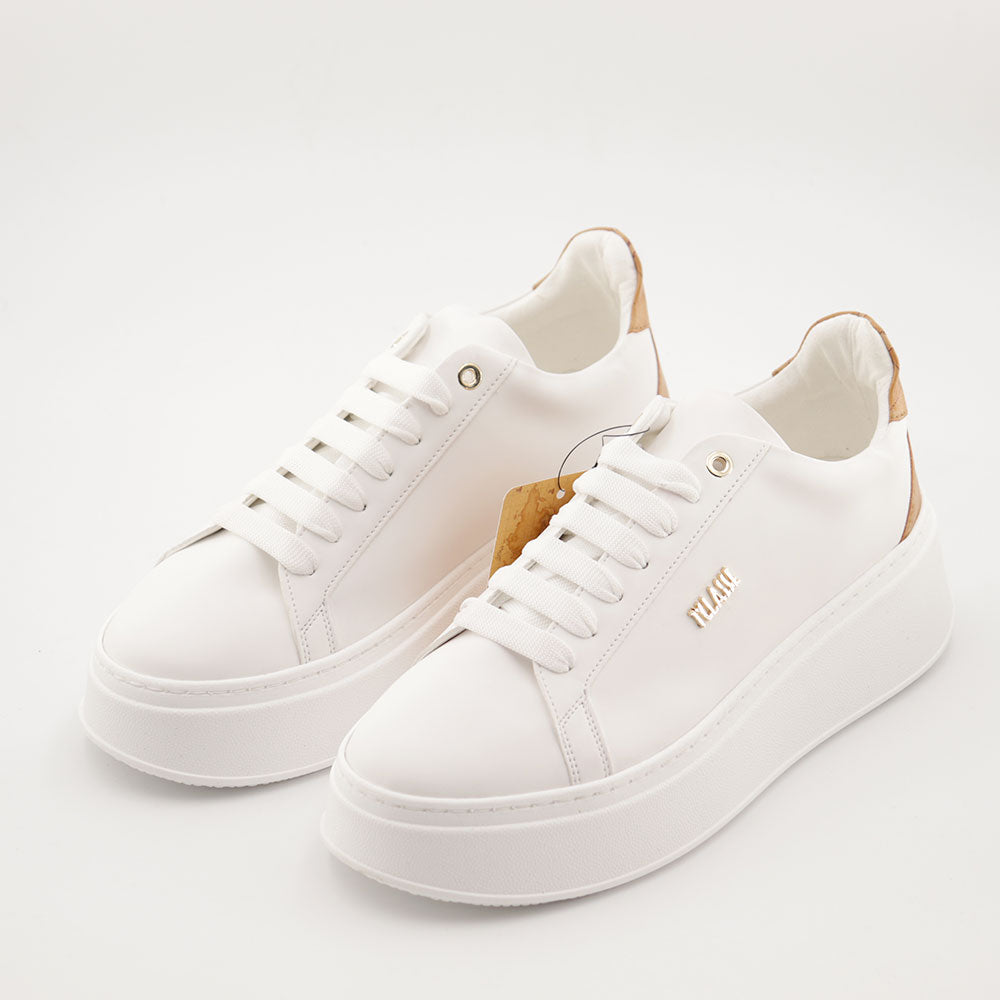 Sneakers Donna 1A Classe Alviero Martini linea Frost Geo in Tessuto Gommato Bianco 1331