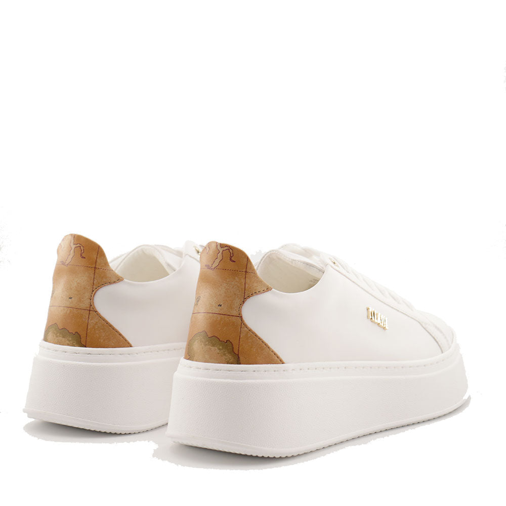 Sneakers Donna 1A Classe Alviero Martini linea Frost Geo in Tessuto Gommato Bianco 1331
