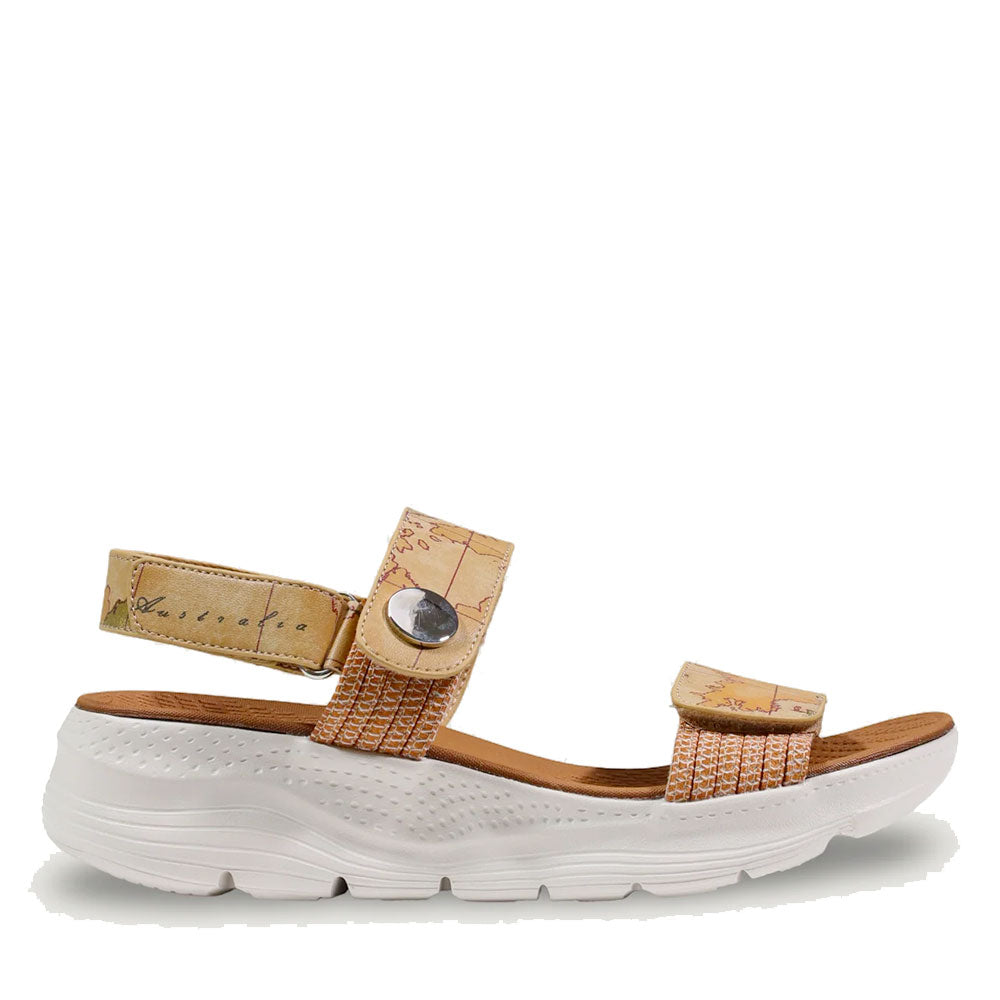 Sandali Donna 1A Classe Alviero Martini in Eco Nappa stampa Geo Classic 1409