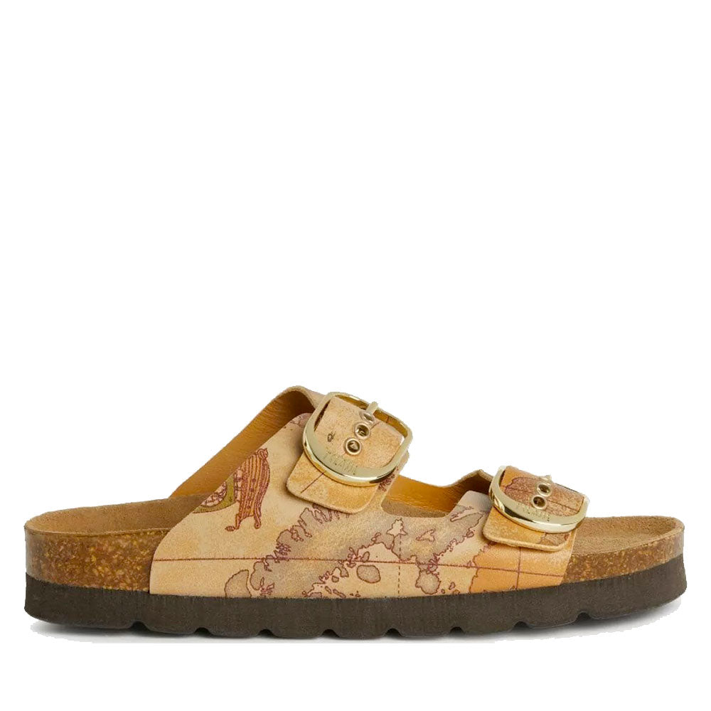 Ciabatte Donna Doppia Fascia 1A Classe Alviero Martini in Eco Nappa stampa Geo Classic 1422