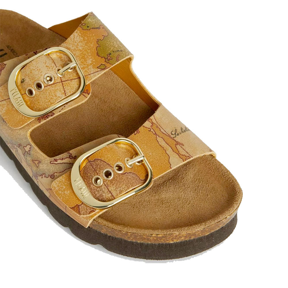 Ciabatte Donna Doppia Fascia 1A Classe Alviero Martini in Eco Nappa stampa Geo Classic 1422