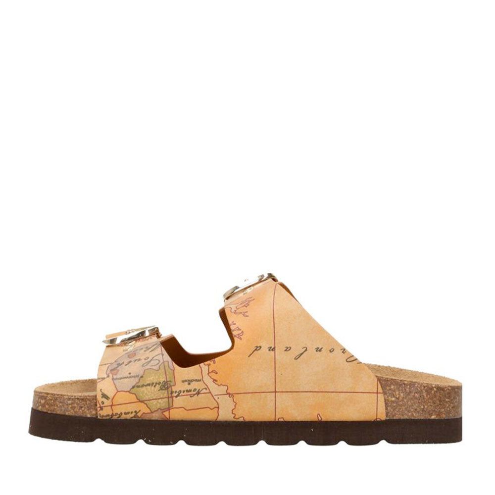 Ciabatte Donna Doppia Fascia 1A Classe Alviero Martini in Eco Nappa stampa Geo Classic 1422