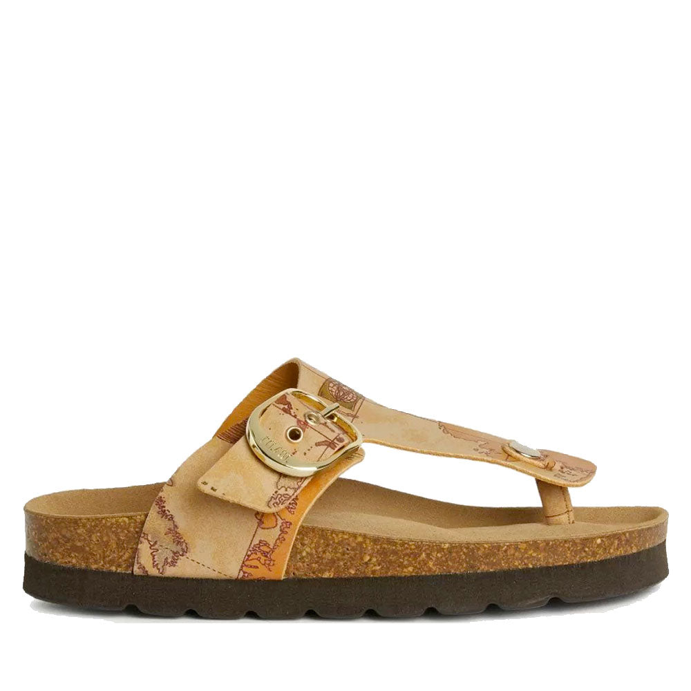 Ciabatte Donna Infradito 1A Classe Alviero Martini in Eco Nappa stampa Geo Classic 1425