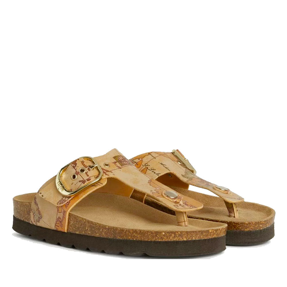 Ciabatte Donna Infradito 1A Classe Alviero Martini in Eco Nappa stampa Geo Classic 1425