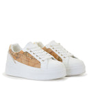 Sneakers Donna 1A Classe Alviero Martini in Eco Nappa Bianca e Inserti Geo Classic 1468