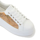 Sneakers Donna 1A Classe Alviero Martini in Eco Nappa Bianca e Inserti Geo Classic 1468