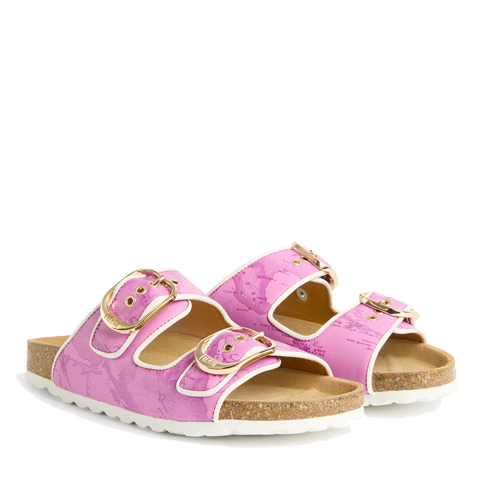 Ciabatte Donna Doppia Fascia 1A Classe Alviero Martini linea Soft Color Malva 1511