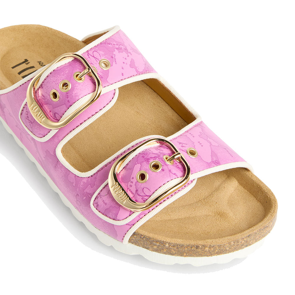 Ciabatte Donna Doppia Fascia 1A Classe Alviero Martini linea Soft Color Malva 1511