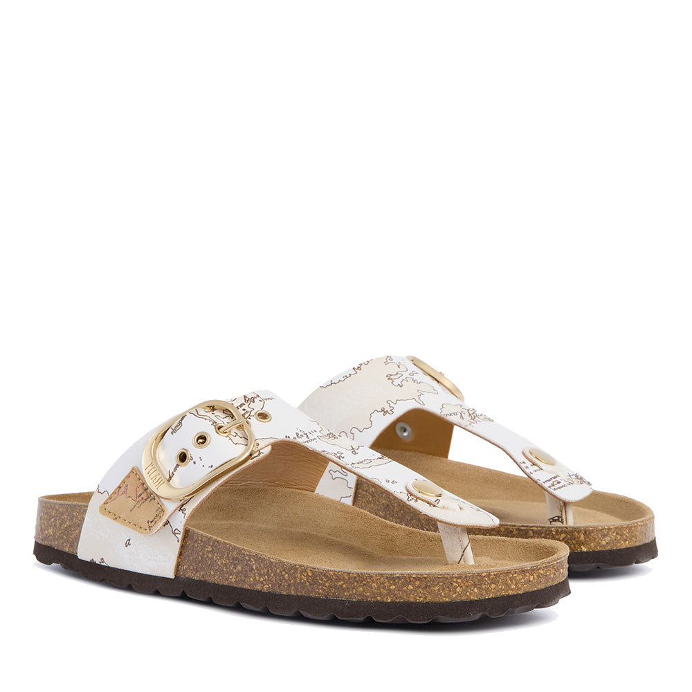 Ciabatte Donna Infradito 1A Classe Alviero Martini linea White Geo Mix 1512
