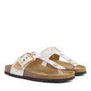 Damen-Zehensteg-Sandalen 1A Classe ALVIERO MARTINI Modell White Geo Mix 1512
