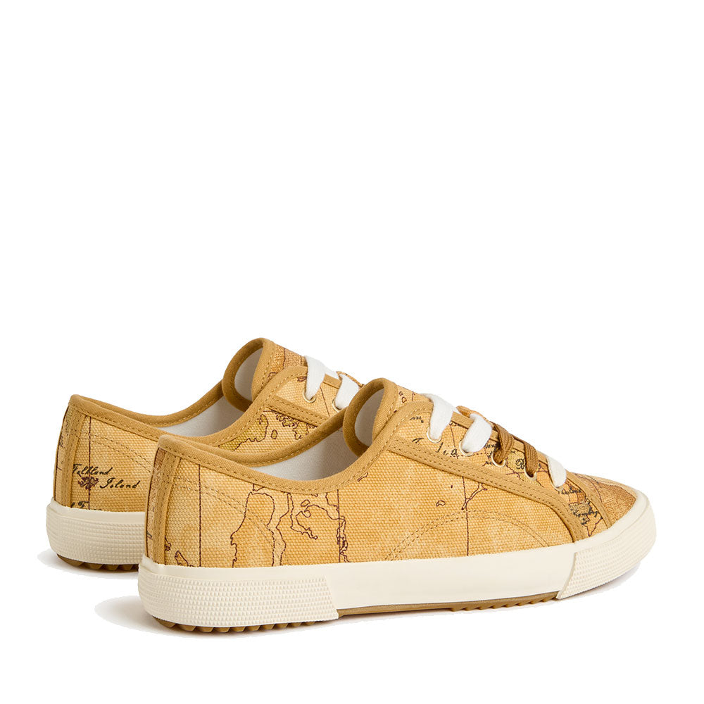 Damen-Sneaker 1A Classe ALVIERO MARTINI aus Canvas mit Geo Classic Print 1517