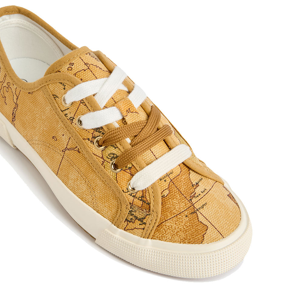 Damen-Sneaker 1A Classe ALVIERO MARTINI aus Canvas mit Geo Classic Print 1517