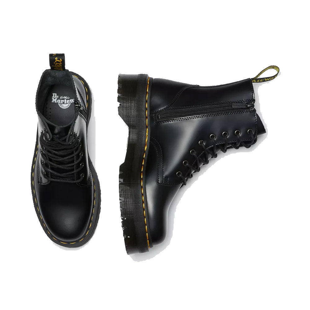 Scarpe Donna DR. MARTENS Stivali Platform linea Jadon in Pelle Nera