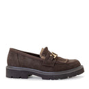Mocassino Platform Donna 1A Classe Alviero Martini in Camoscio Testa di Moro 1527
