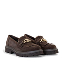 Mocassino Platform Donna 1A Classe Alviero Martini in Camoscio Testa di Moro 1527