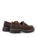 Mocassino Platform Donna 1A Classe Alviero Martini in Camoscio Testa di Moro 1527