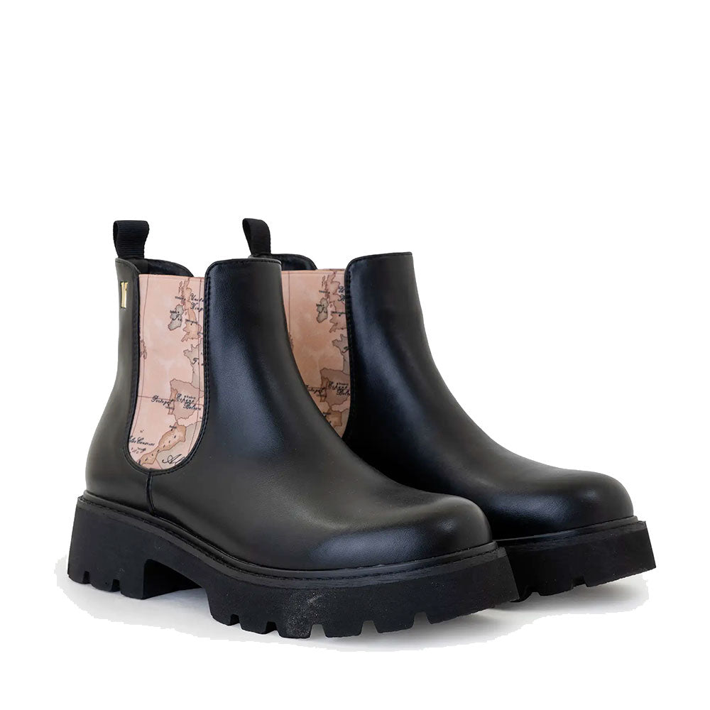 Stivaletti Beatles Donna 1A Classe Alviero Martini in Eco Nappa Nera 1556