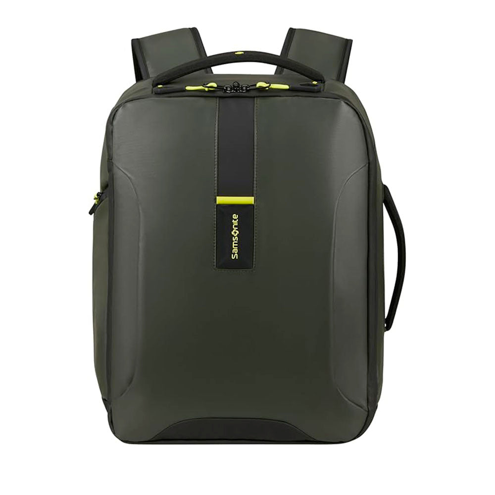 SAMSONITE Reiserucksack Underseat Modell Paradiver Light aus grünem Gu – Cuoieriashop
