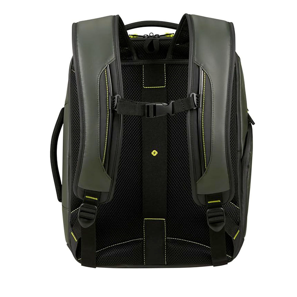 SAMSONITE Reiserucksack Underseat Modell Paradiver Light aus grünem Gu – Cuoieriashop