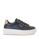 Sneakers Platform Donna 1A Classe Alviero Martini in Eco Nappa Nera con Dettagli Glitter 1613