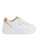 Sneakers Platform Donna 1A Classe Alviero Martini in Eco Nappa Bianca con Dettagli Geo Classic 1625