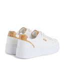 Sneakers Platform Donna 1A Classe Alviero Martini in Eco Nappa Bianca con Dettagli Geo Classic 1625