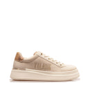 Plateau 1A Classe Alviero Martini Beige Sneakers mit Maxi-Logo 1969