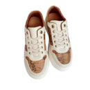 Sneakers Platform 1A Classe Alviero Martini Bianco con Inserti Geo Beige 1971