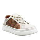 Sneakers Platform 1A Classe Alviero Martini Bianco con Inserti Geo Beige 1980