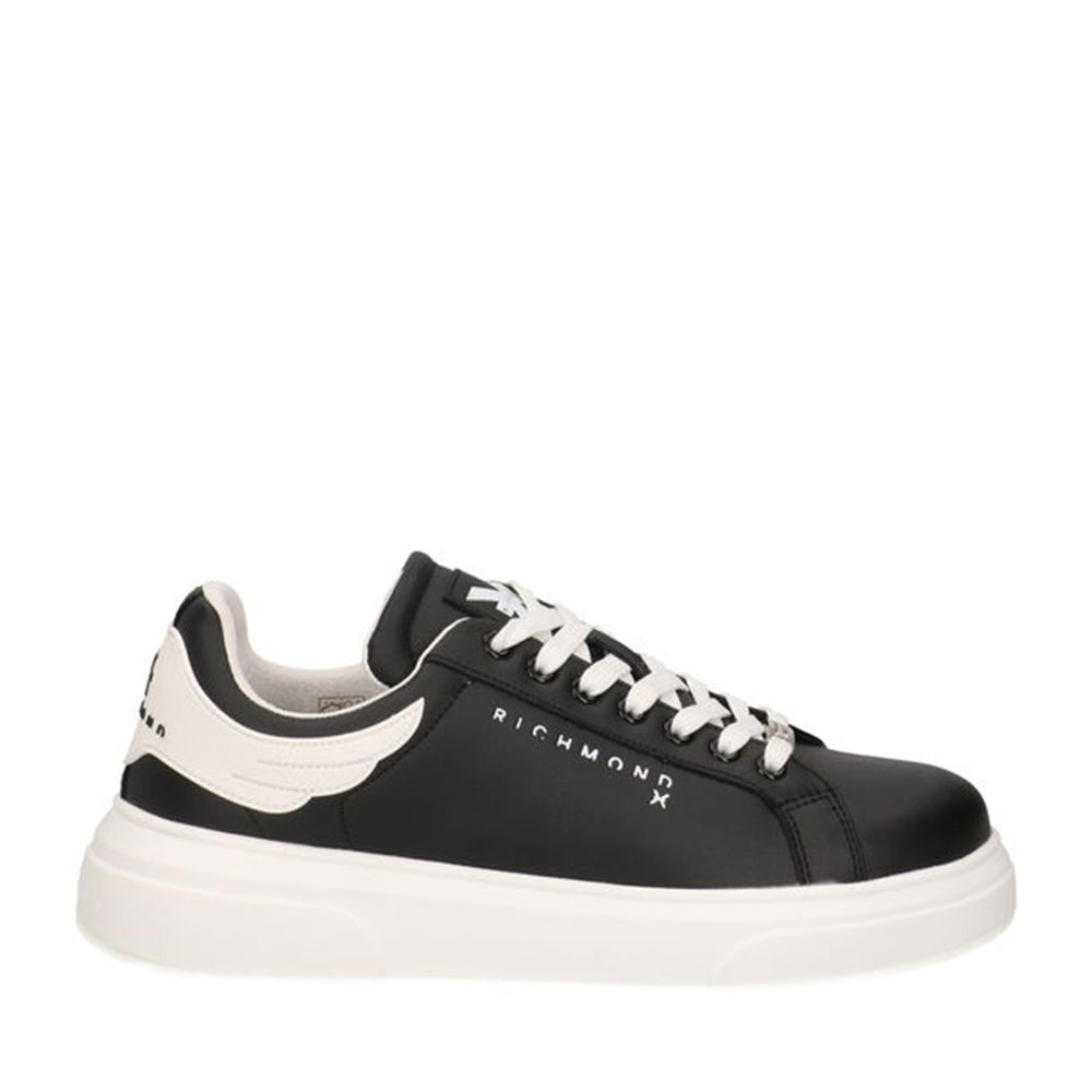 Scarpe Uomo JOHN RICHMOND Sneakers Nera con Inserto Bianco - 20007 A