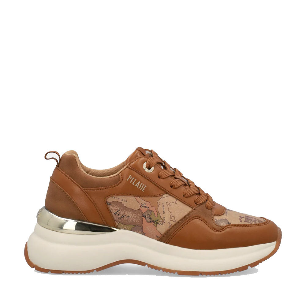 Sneakers Running 1A Classe Alviero Martini color Cuoio con Inserti Geo Beige 2004