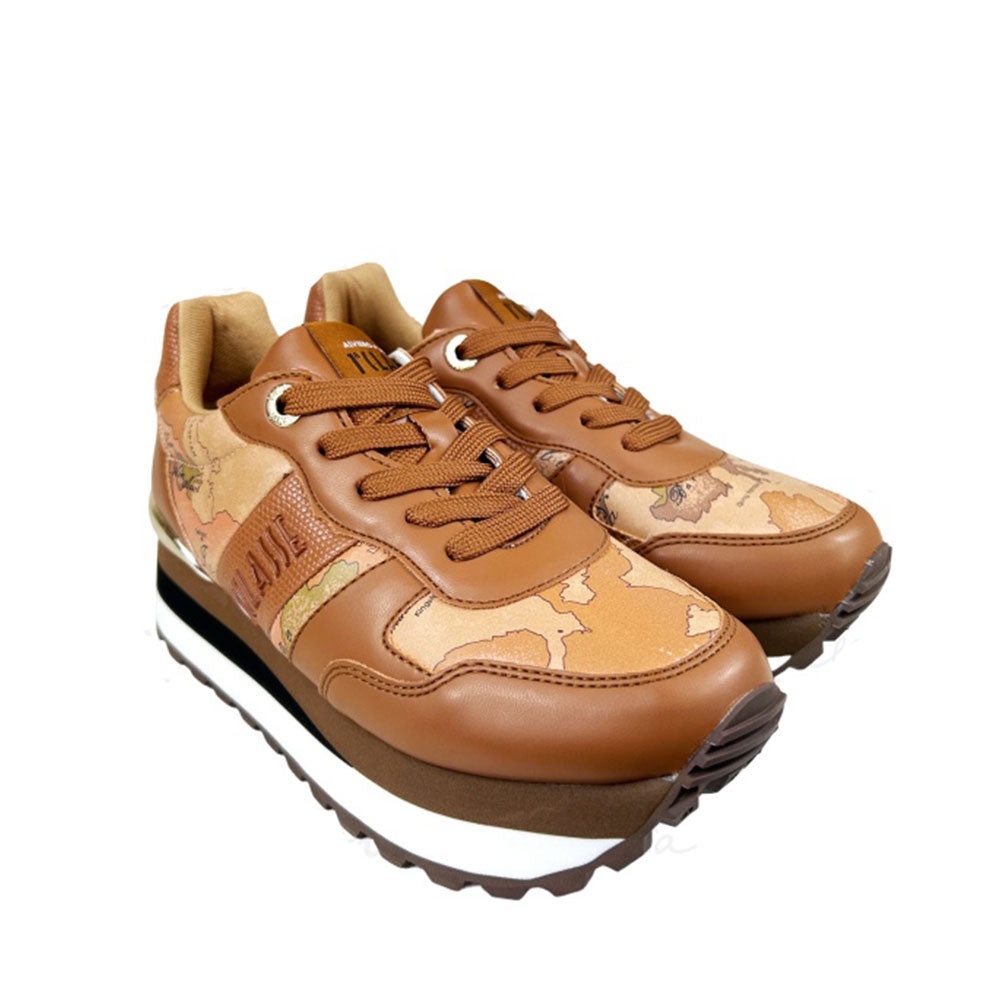 Sneakers Running 1A Classe Alviero Martini color Cuoio con Inserti Geo Beige 2012