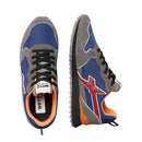 Sneakers Uomo W6YZ Jet-M. in Tessuto Tecnico e Suede colore Antracite Navy e Granata