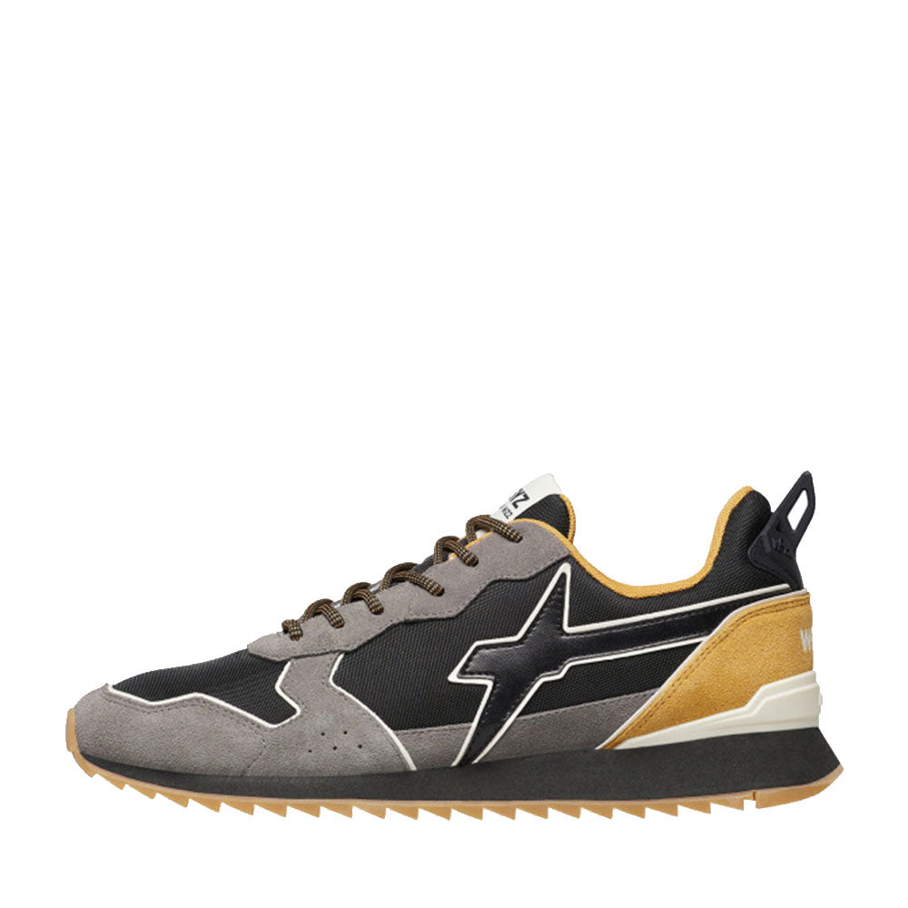 Sneakers Uomo W6YZ Jet-M. in Tessuto Tecnico e Suede colore Antracite Black e Zucca