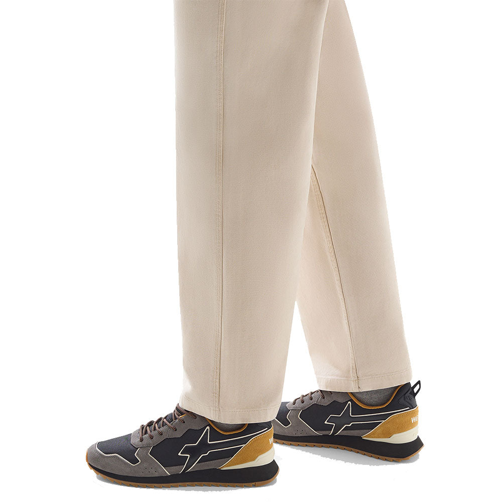 Sneakers Uomo W6YZ Jet-M. in Tessuto Tecnico e Suede colore Antracite Black e Zucca