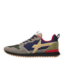 Herrenschuhe W6YZ Jet-M Sneakers. aus technischem Stoff und Wildleder in der Farbe Dark Grey Military Fire