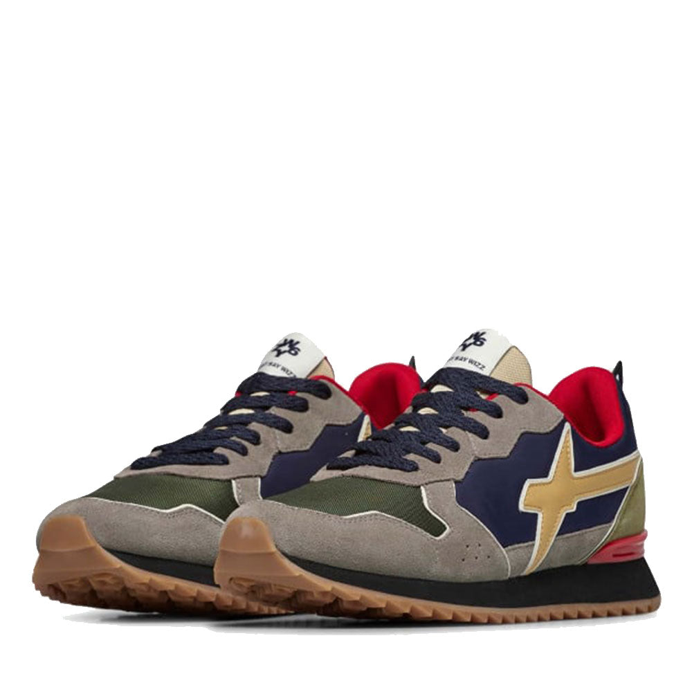 Herrenschuhe W6YZ Jet-M Sneakers. aus technischem Stoff und Wildleder in der Farbe Dark Grey Military Fire
