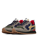Herrenschuhe W6YZ Jet-M Sneakers. aus technischem Stoff und Wildleder in der Farbe Dark Grey Military Fire