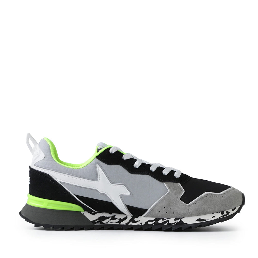 Scarpe Uomo W6YZ Sneakers Jet-M. in Tessuto Tecnico e Suede colore Dark Grey Black White