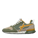 Scarpe Uomo W6YZ Sneakers Jet-M. in Tessuto Tecnico e Suede colore Militare e Arancione