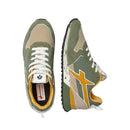 Scarpe Uomo W6YZ Sneakers Jet-M. in Tessuto Tecnico e Suede colore Militare e Arancione