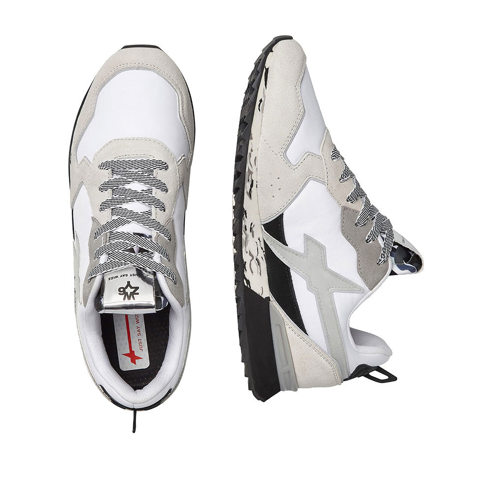 Scarpe Uomo W6YZ Sneakers Jet-M. in Tessuto Tecnico e Suede colore White Black e Grey