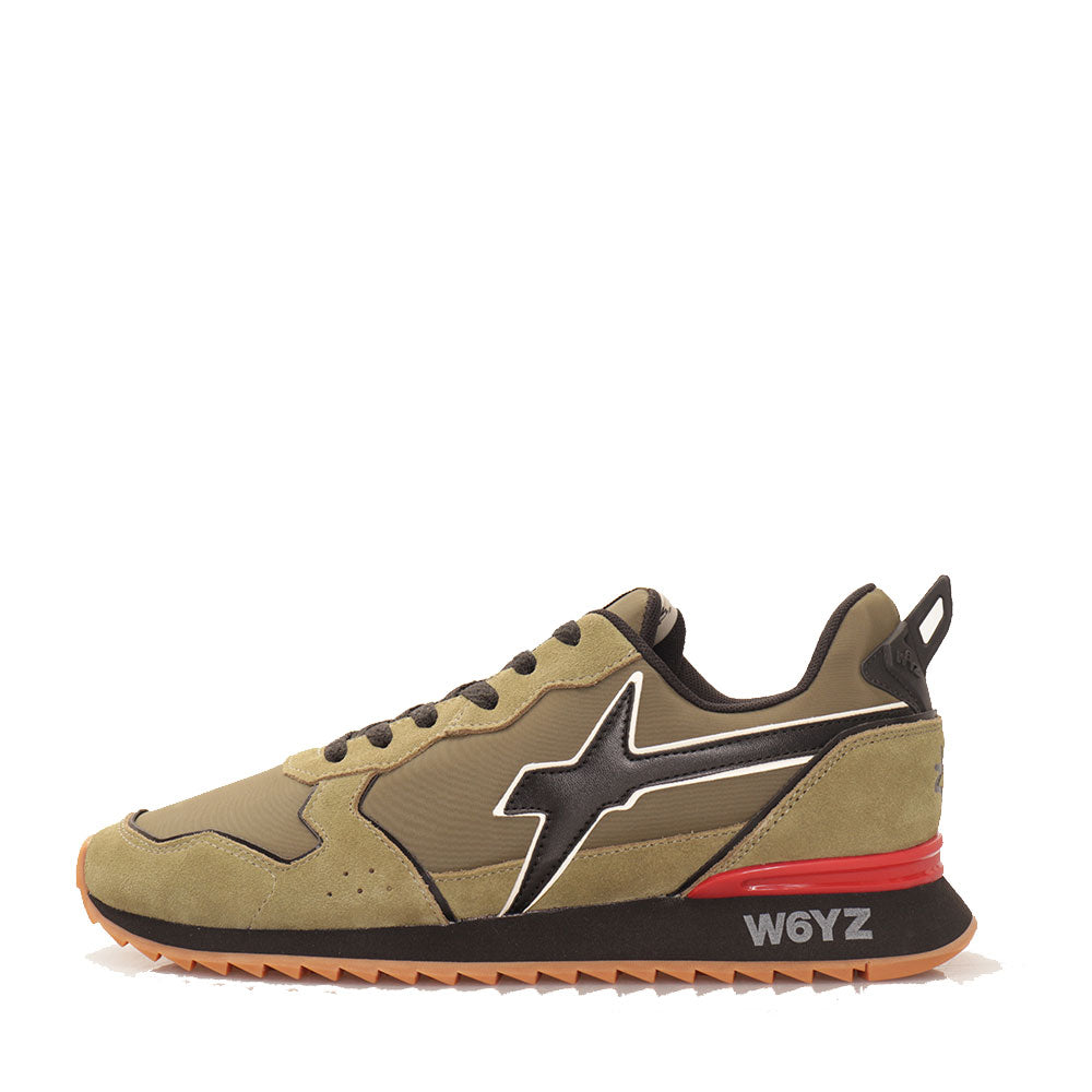 Scarpe Uomo W6YZ Sneakers Jet-M. in Tessuto Tecnico e Suede colore Militare Militare