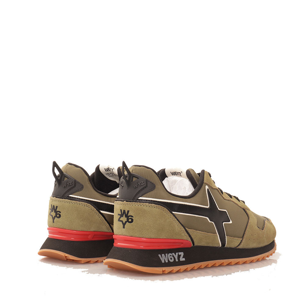 Scarpe Uomo W6YZ Sneakers Jet-M. in Tessuto Tecnico e Suede colore Militare Militare