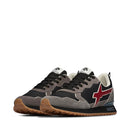 Scarpe Uomo W6YZ Sneakers Jet-M. in Tessuto Tecnico e Suede colore Antracite Black Granata