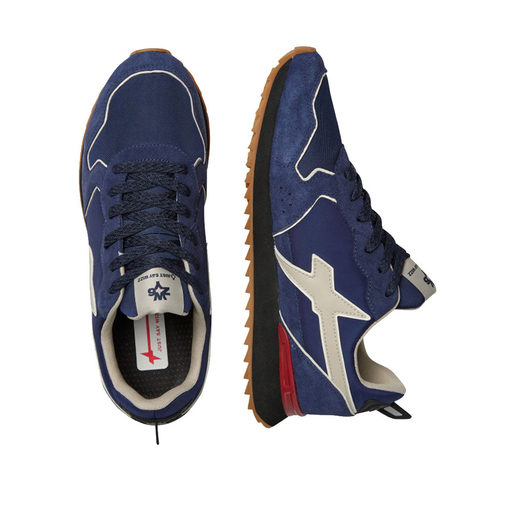 Scarpe Uomo W6YZ Sneakers Jet-M. in Tessuto Tecnico e Suede colore Navy e Tan