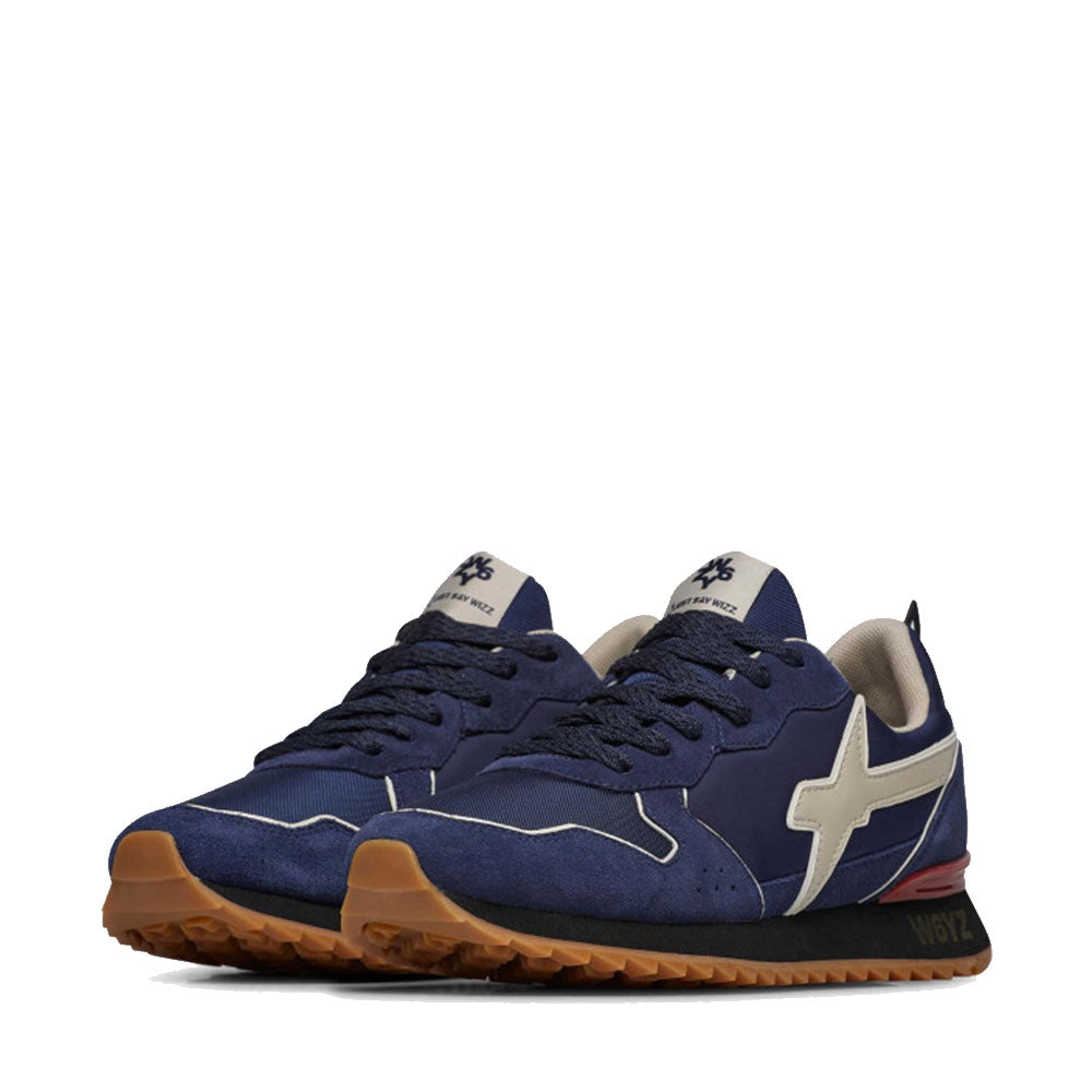 Scarpe Uomo W6YZ Sneakers Jet-M. in Tessuto Tecnico e Suede colore Navy e Tan