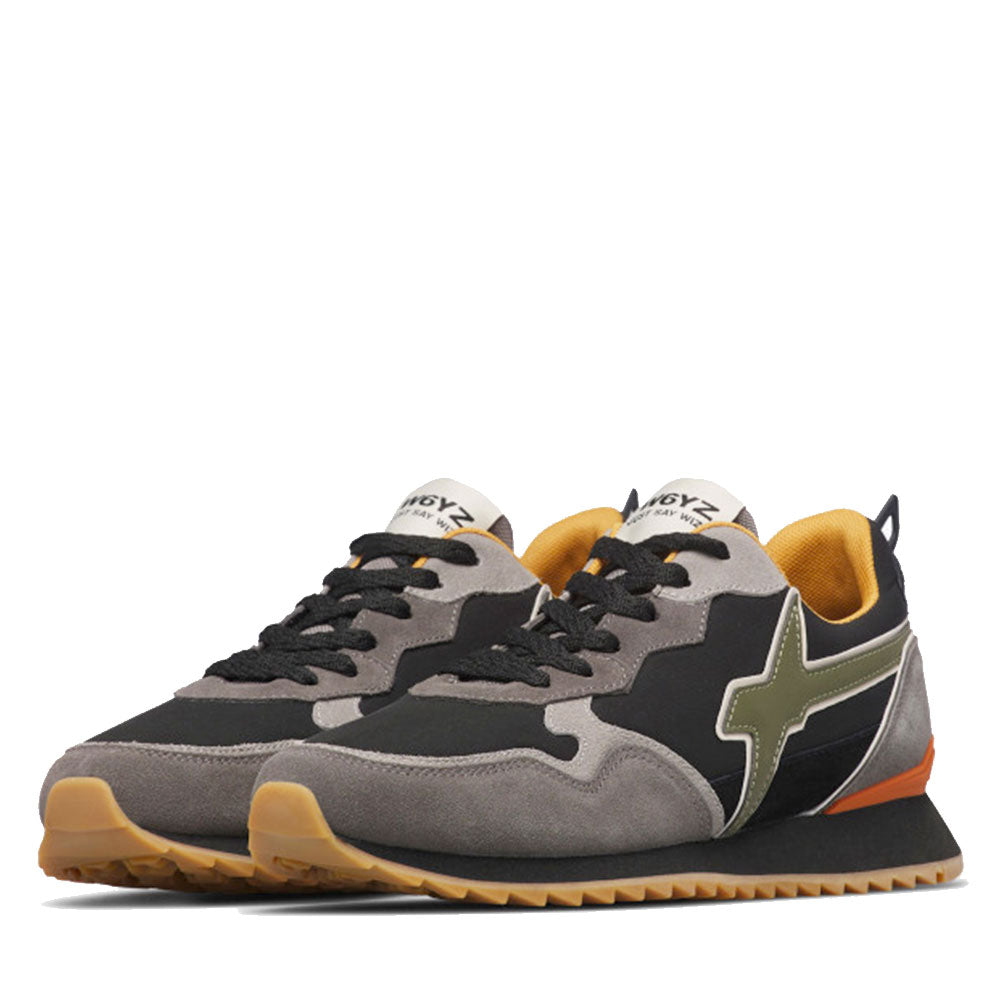 Sneakers Uomo W6YZ Jet-M. in Tessuto e Suede colore Antracite Black e Militare